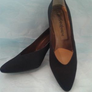 🦋 YSL Vintage Black Silk  Pumps 🦋